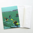 Kayakers Going East 5" x 7" Notecard - Maine
