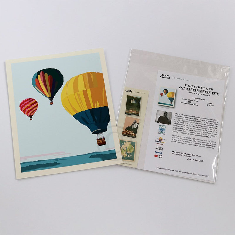 Balloons Over Islands Art Print