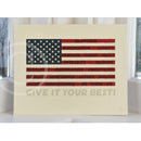 GIVE IT YOUR BEST! USA Flag Art Print 8" x 10" Wall Poster