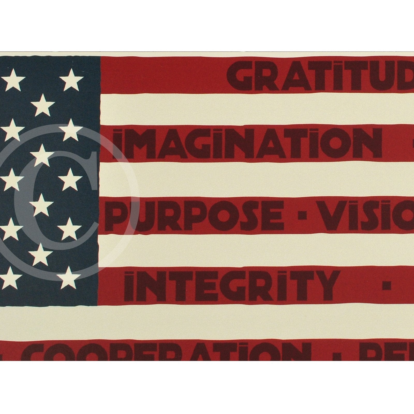 GIVE IT YOUR BEST! USA Flag Art Print 8" x 10" Wall Poster