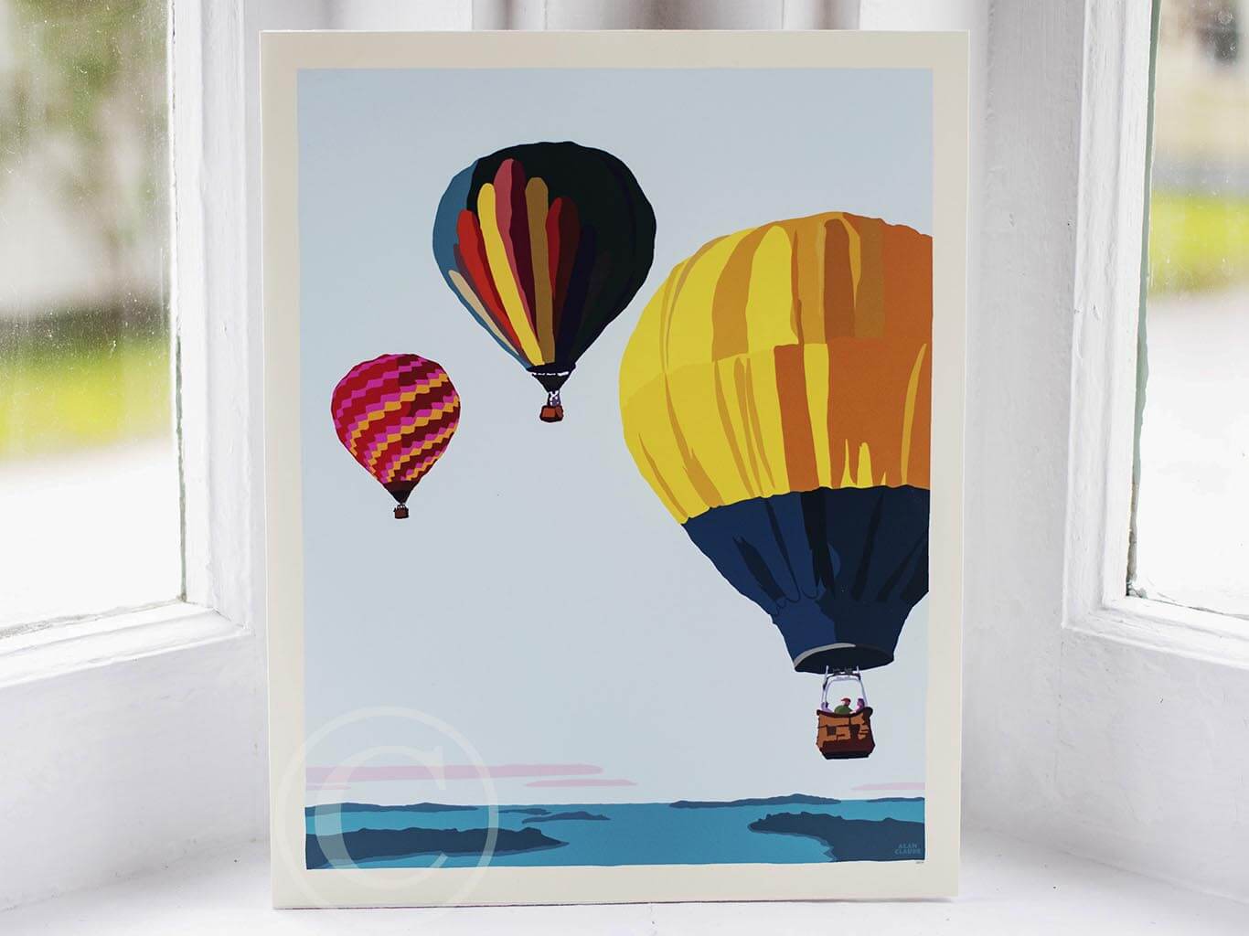 Balloons Over Islands Art Print 8" x 10" Wall Poster