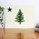 1901 Maine Flag Art Print 8" x 10” Horizontal Wall Poster By Alan Claude - Maine