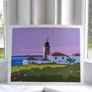 Sunrise at Beavertail Light Art Print 8" x 10" Wall Poster - Rhode Island