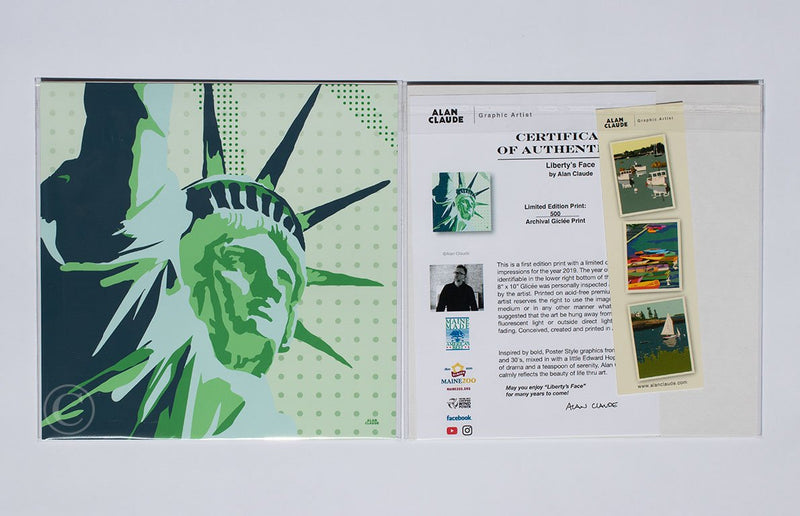 Statue Of Liberty Art Print 8" x 8" Wall Poster - New York