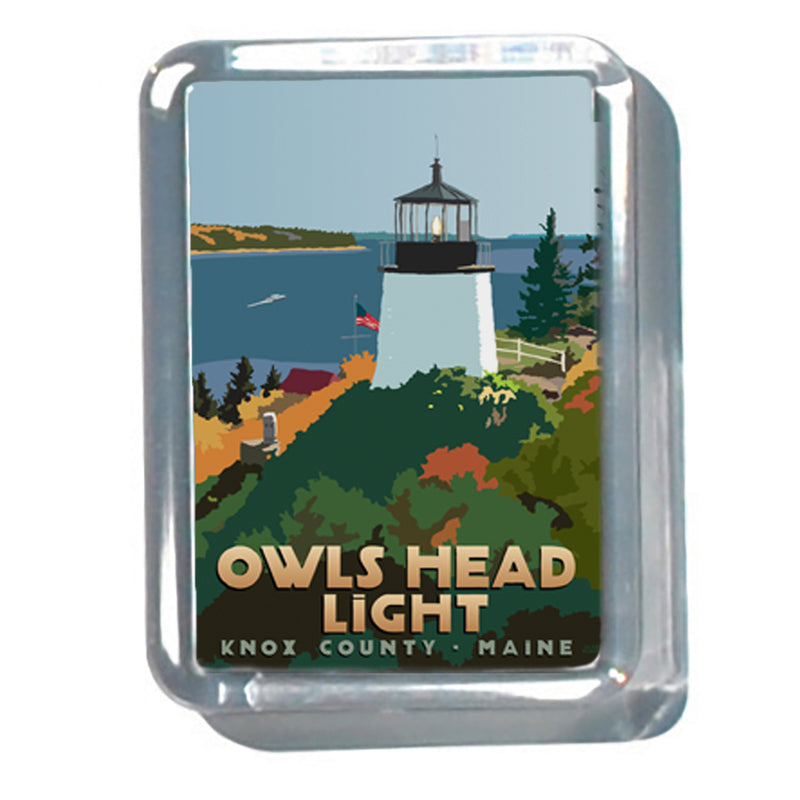 Above Owls Head 2" x 2 3/4" Acrylic Magnet - Maine