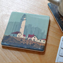 Boston Light Art Drink Coaster - Massachusetts