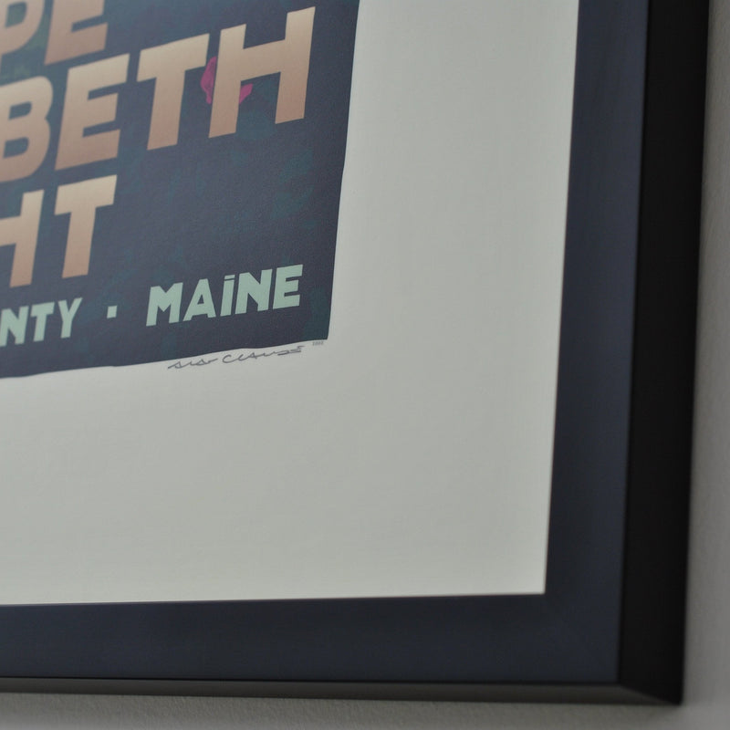 Cape Elizabeth Light Art Print 18" x 24" Framed Travel Poster - Maine