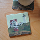 OUT OF STOCK.  Cape Neddick Nubble Light Art Drink Coaster - Maine