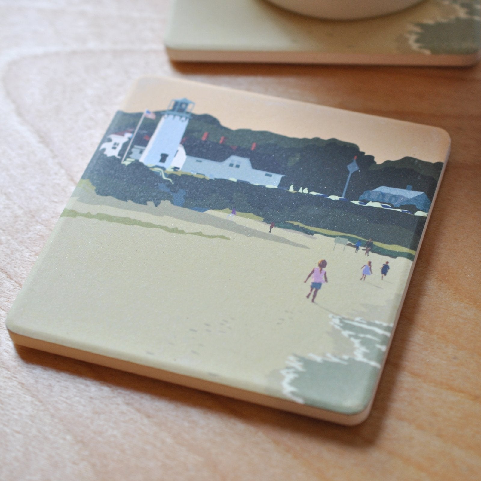 Chatham Lighthouse Kids Art Drink Coaster - Massachusetts