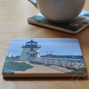 Brant Point Light Art Drink Coaster - Massachusetts
