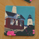 Pemaquid Bell Art Drink Coaster - Maine