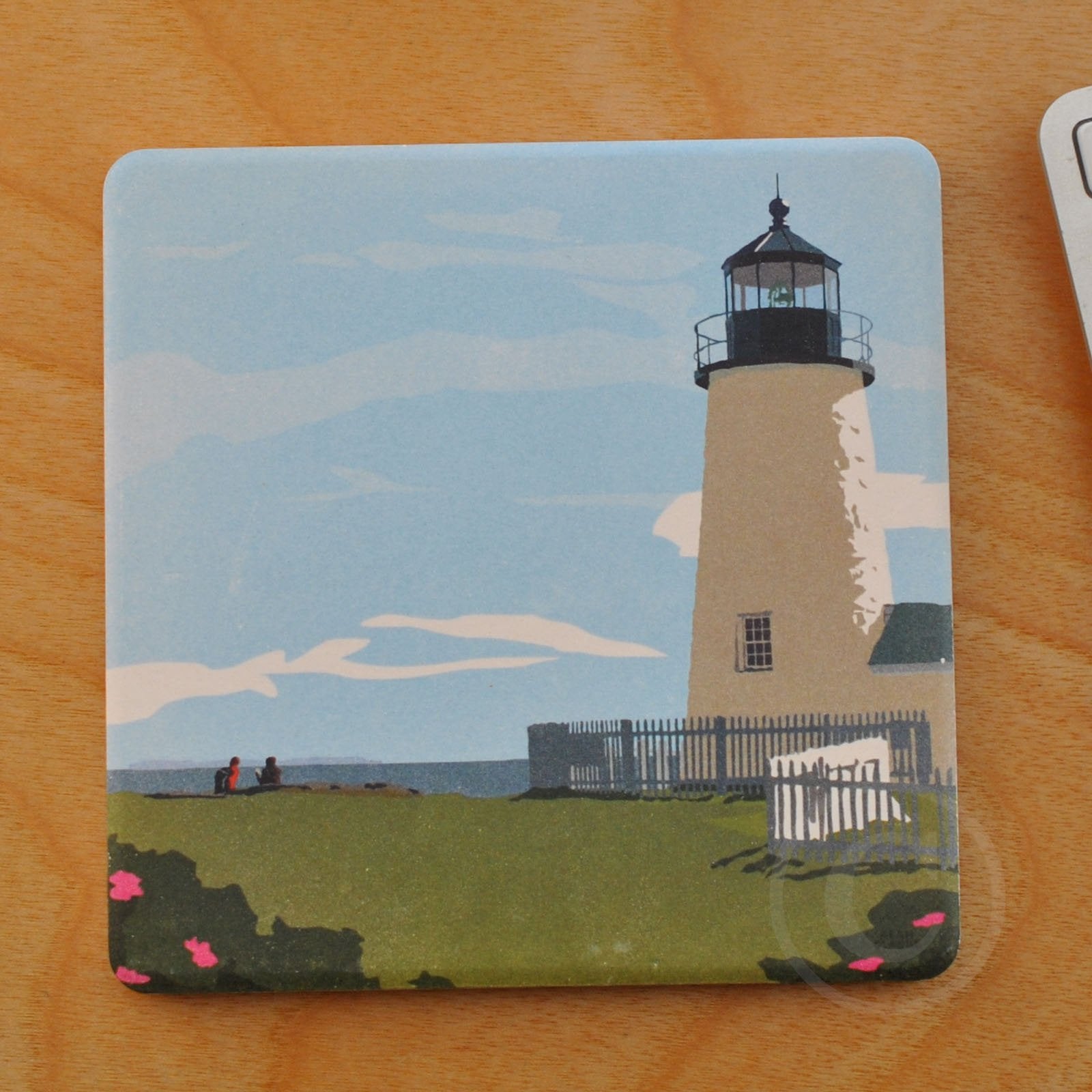 Pemaquid Hikers Art Drink Coaster - Maine SOLD OUT