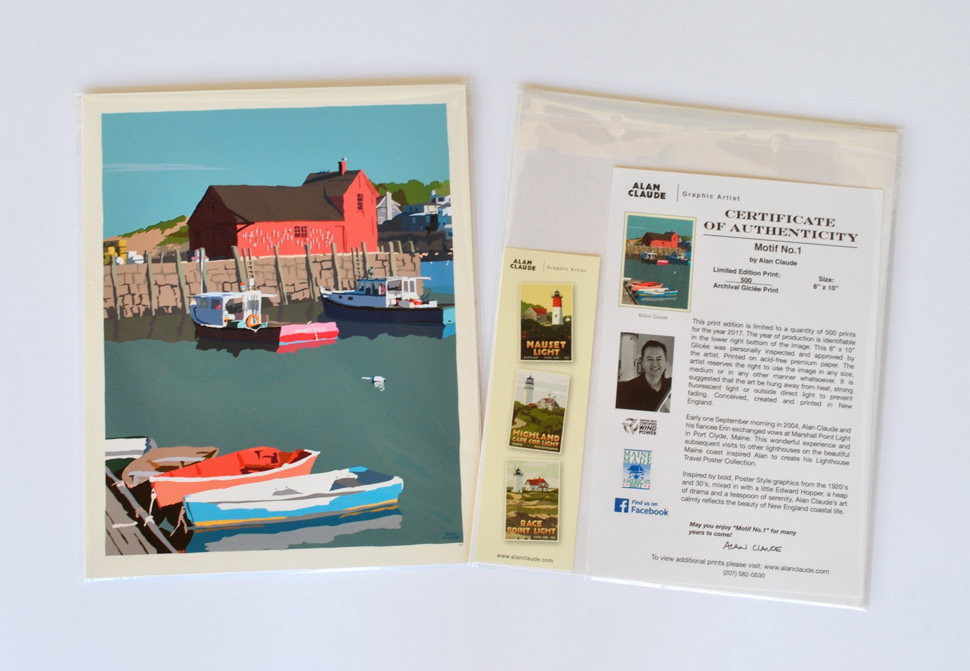 Motif No. 1 Art Print 8" x 10" Wall Poster - Massachusetts