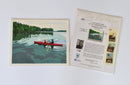 Kayaking on a Lake Art Print 8" x 10" Wall Poster - Maine