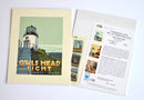 Owls Head Light Art Print 8" x 10" Travel Poster - Maine