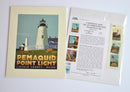 Pemaquid Point Light Art Print 8" x 10" Travel Poster - Maine
