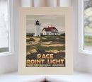 Race Point Light Art Print 8" x 10" Travel Poster - Massachusetts