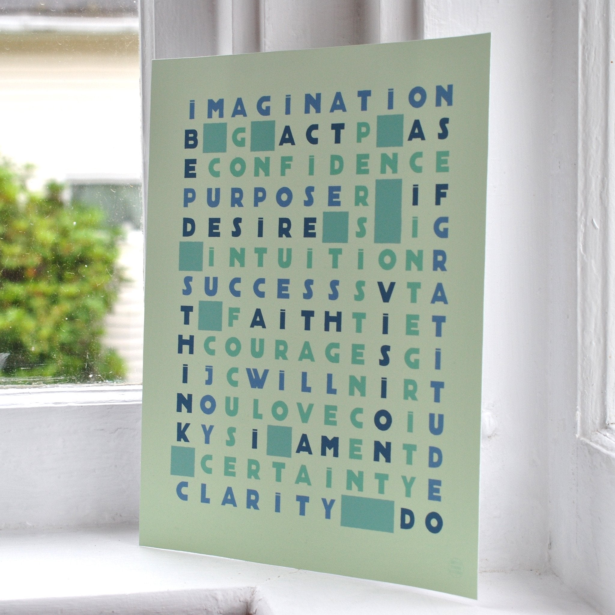 Cross Path Green Art Print 8" x 10" Wall Poster