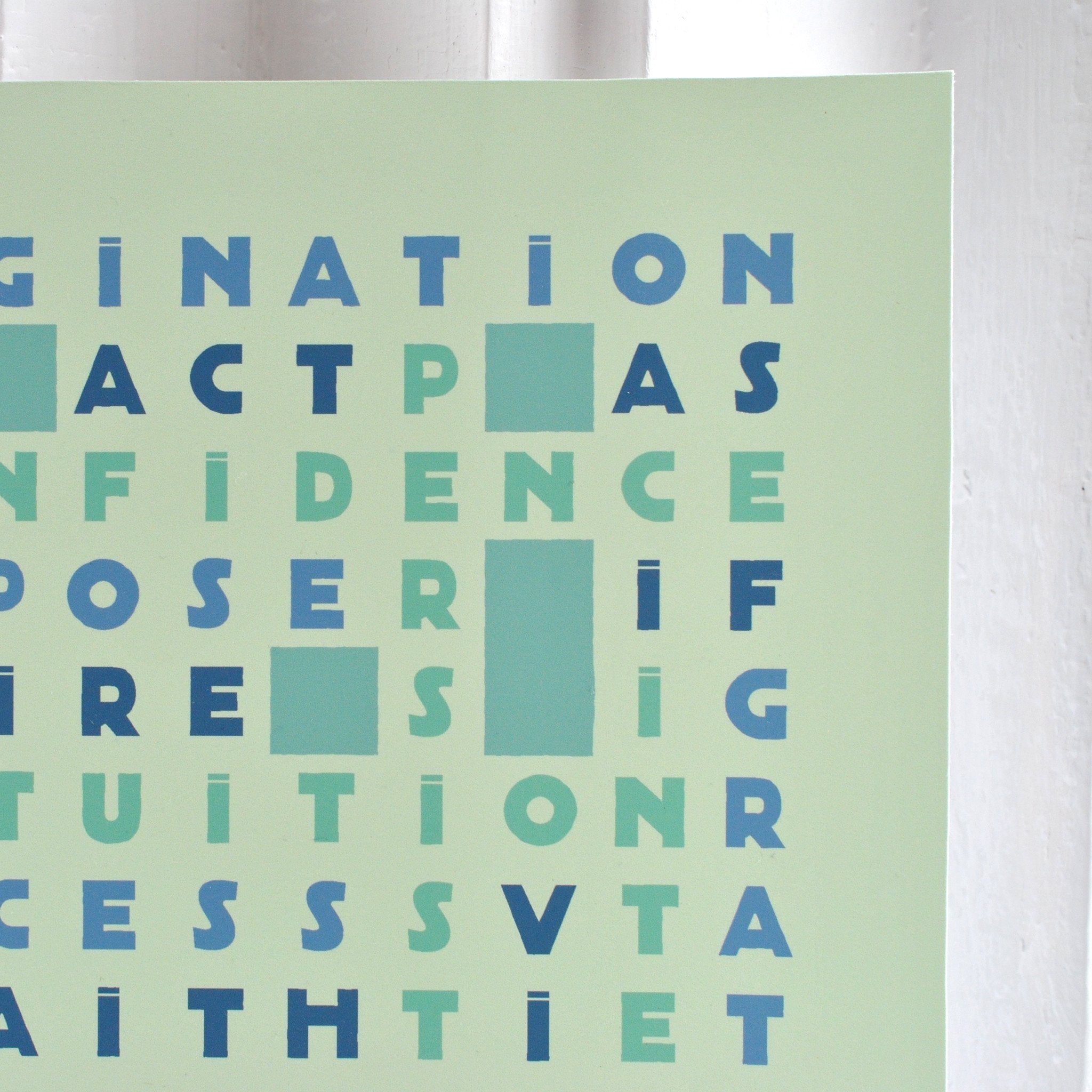 Cross Path Green Art Print 8" x 10" Wall Poster