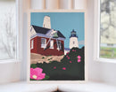 Pemaquid Point Light Bell Art Print 8" x 10" Wall Poster - Maine