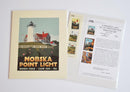 Nobska Point Light Art Print 8" x 10" Travel Poster - Massachusetts