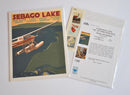 Sebago Lake Seaplane Art Print 8" x 10" Travel Poster - Maine