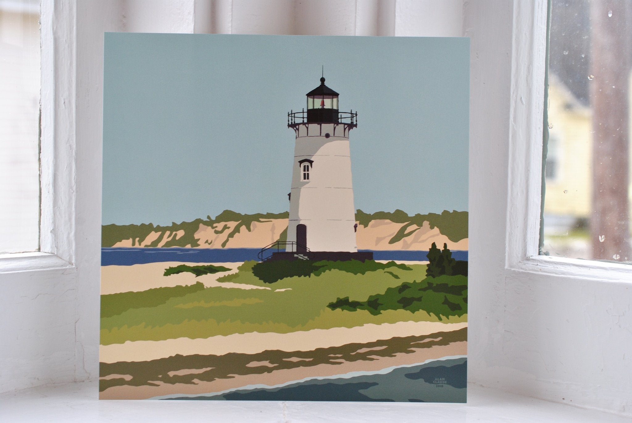 Edgartown Light Art Print 8" x 8" Square