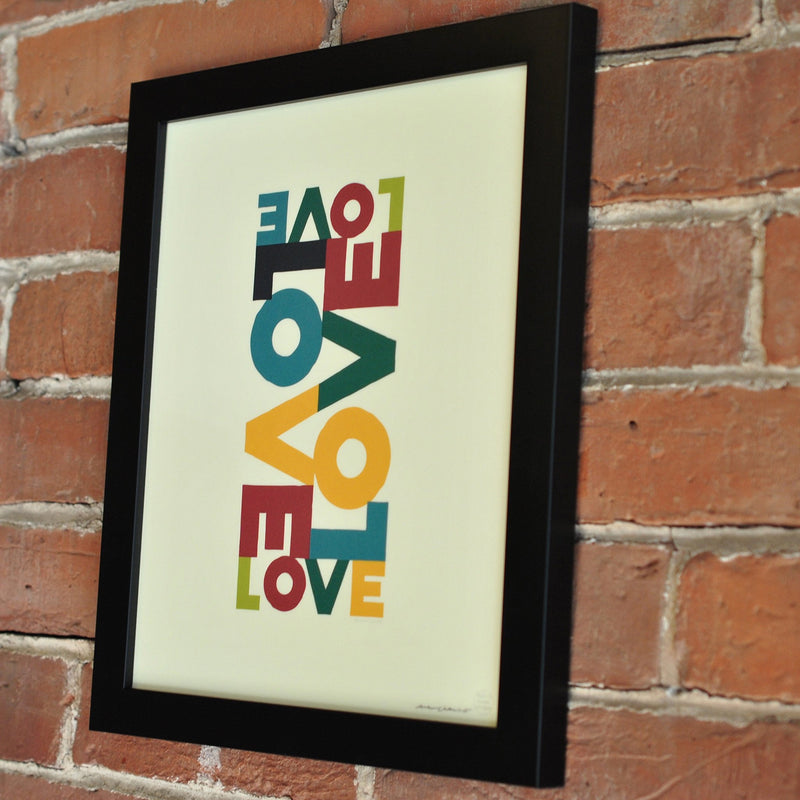 Love Energy - Retro Art Print 8" x 10" Framed Poster