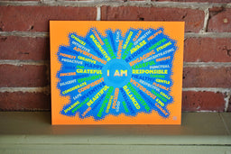 I AM Youth Mindfulness Art Print - Neon Orange 8" x 10" Wall Poster