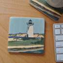 Edgartown Light Art Drink Coaster - Massachusetts