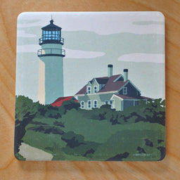 Highland Light Art Drink Coaster - Massachusetts -