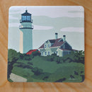 Highland Light Art Drink Coaster - Massachusetts -