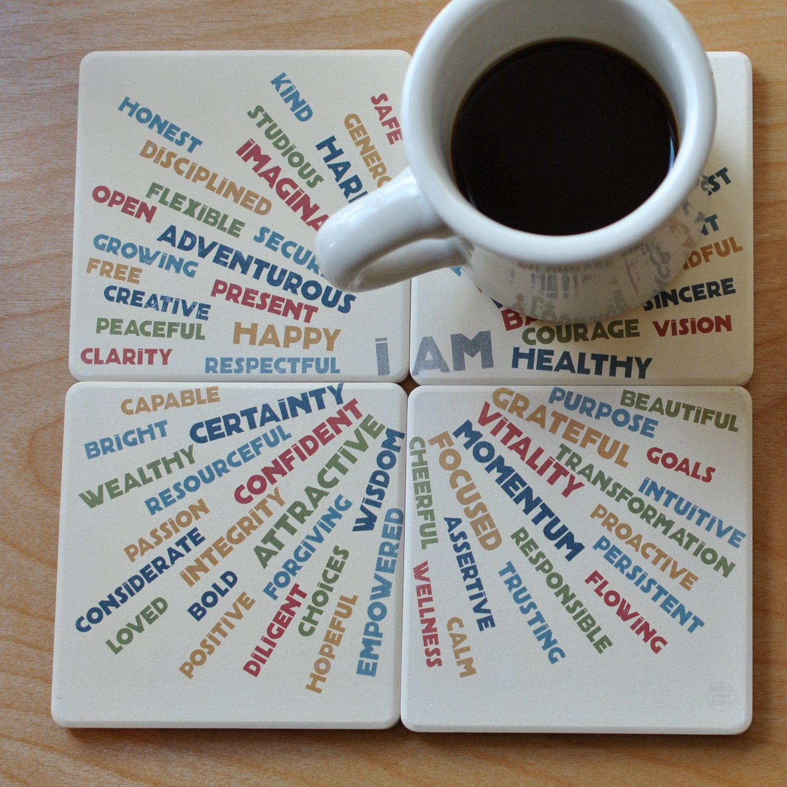 I AM BALANCE Drink Coasters Set