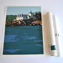 Indian Island Light Art Print 18" x 24" Wall Poster - Maine