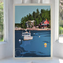Lobster Boat at Five Islands Art Print 8" x 10" Wall Poster - Maine