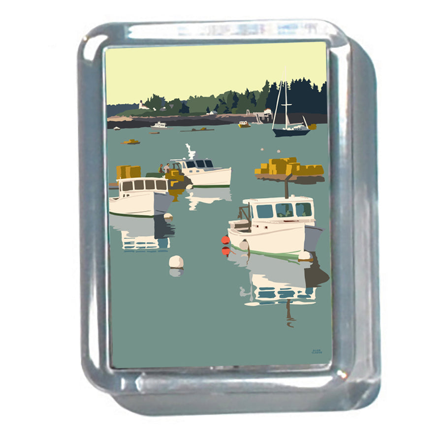 Lobster Boats on a Sunday Morning 2" x 2 3/4" Acrylic Magnet