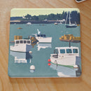 OUT OF STOCK.  Lobster Boats On A Sunday Morning Art Drink Coaster - Maine