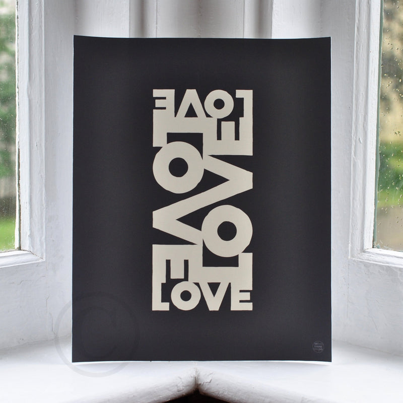 Love Energy - Graphite Art Print 8" x 10" Wall Poster