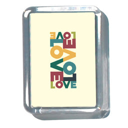 LOVE retro 2" x 2 3/4" Acrylic Magnet