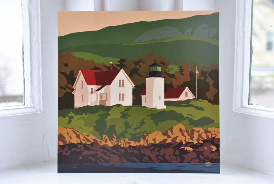 Curtis Island Light Art Print 8" x 8" Square