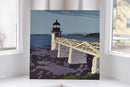 Marshall Point Light Art Print 8" x 8" Square