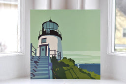 Owls Head Light Art Print 8" x 8" Square
