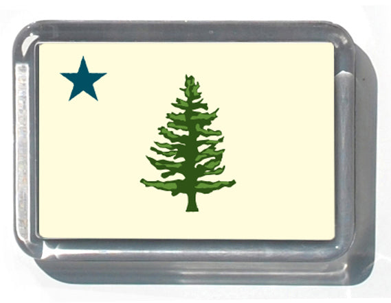 MAINE 1901 FLAG 2" x 2 3/4" Acrylic Magnet - Maine