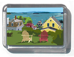 Stonington Harbor 2" x 2 3/4" Acrylic Magnet - Maine