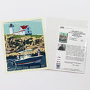 Fishing at the Nubble Art Print 8" x 10" Travel Poster By Alan Claude