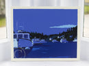 Moonlight Over Port Clyde Art Print 8" x 10" Wall Poster by Alan Claude