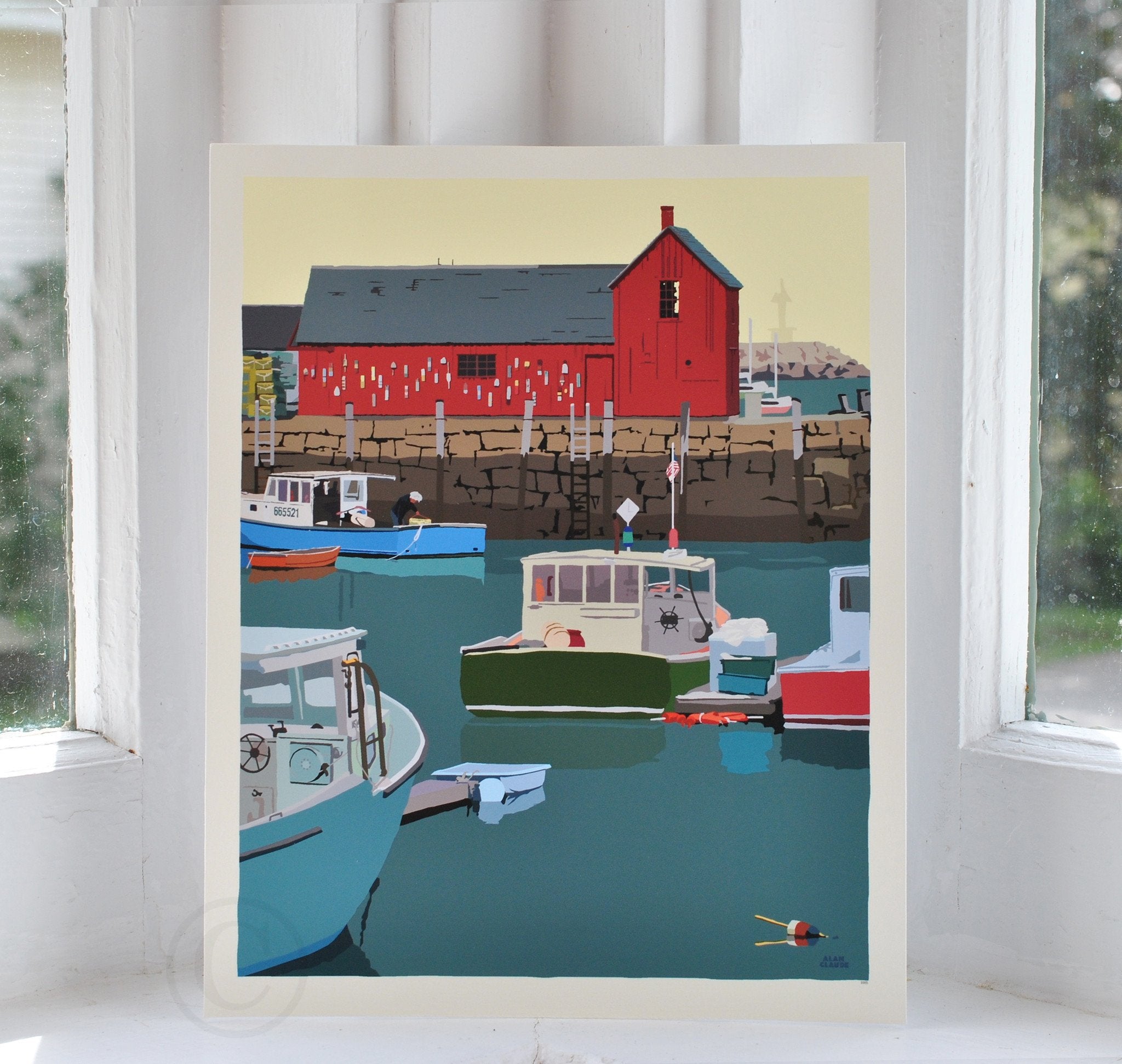 Motif #1 version A Art Print 8" x 10" Wall Poster - Massachusetts