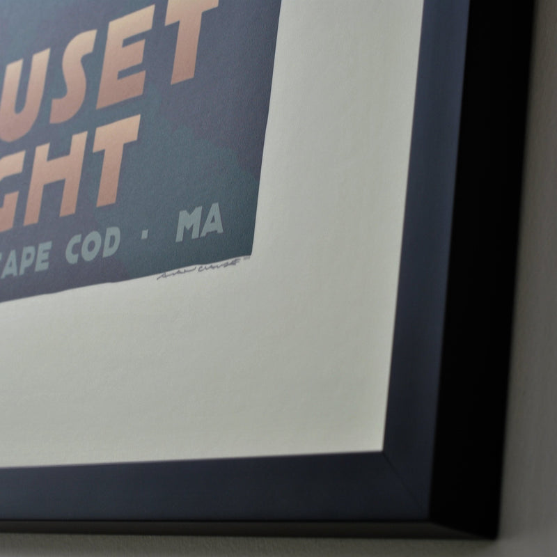 Nauset Light Art Print 18" x 24" Framed Travel Poster - Massachusetts