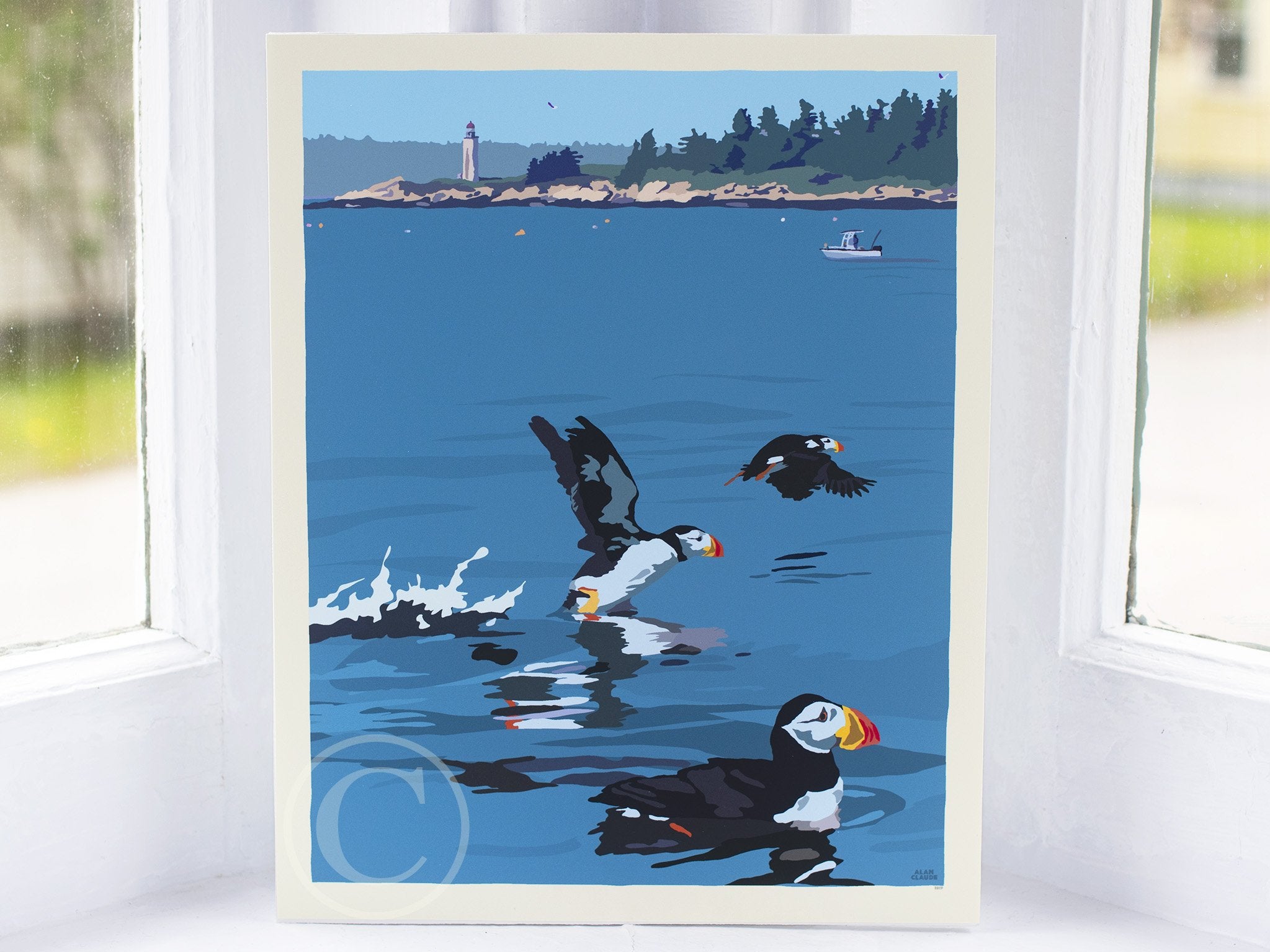Puffins At Franklin Island Art Print 8" x 10" Wall Poster