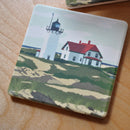 Race Point Light Art Drink Coaster - Massachusetts